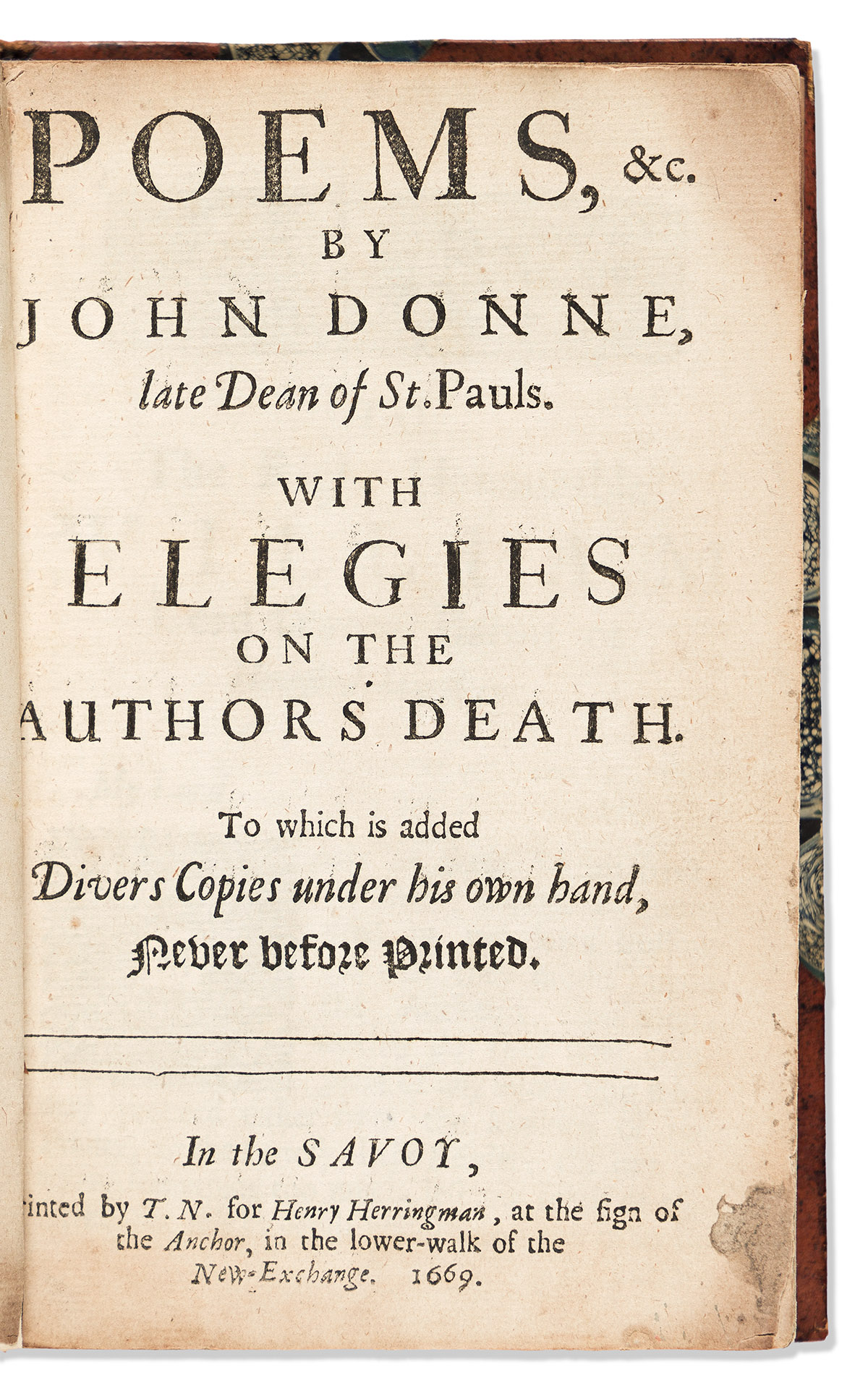 Donne, John (1572-1631) Poems, &c. With Elegies on the Authors Death